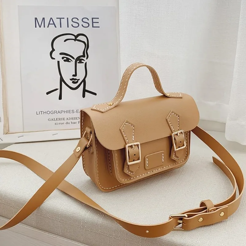 DIY Crossbody Bag Making Kits PU Leather Shoulder Bag Sewing Set with Instruction Handmade Satchel Handbag Making Kit Purse
