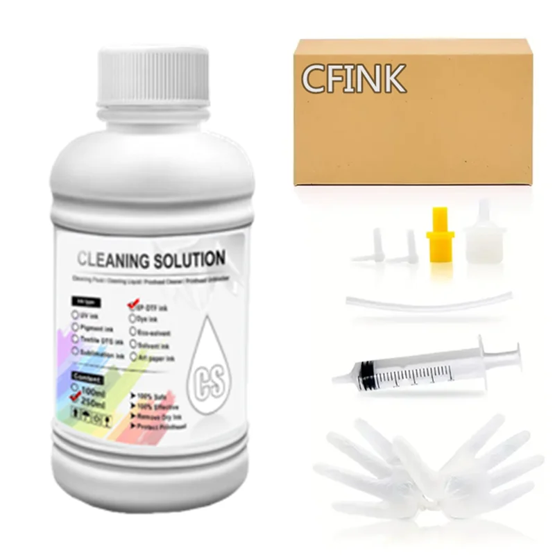 DTF Power Cleaner DTF Cleaning Solution Liquid For Direct to Film Printer Printhead Tube Maintenance printer cleaner