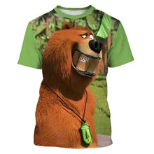 New Summer Fashion Children's Grizzly & Lemming T-shirt 2022 Boys T-shirt Boys Clothes 3D Print Cartoon T shirts Kids Clothes
