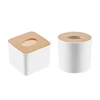 Wooden Tissue Box Napkin Holder Cover Toilet Paper Handkerchief Case Solid Simple Stylish Wood Home Car Wipe Organizer Container 4
