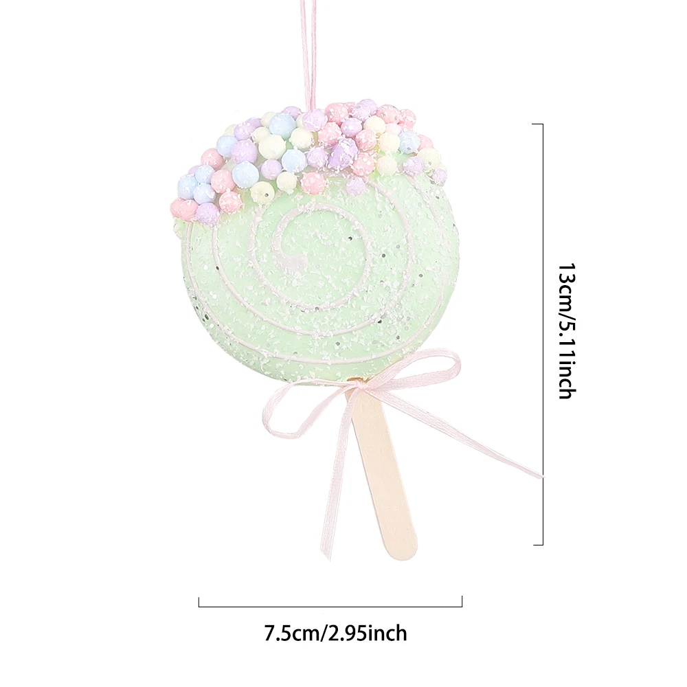 thumbnail image 1 of 1/3 piezas de cono de helado de macarrón navideño, piruleta, bola de árbol de Navidad, adorno colgante para el hogar, decoración de Año Nuevo, regalo de Navidad 2025, 1 of 5