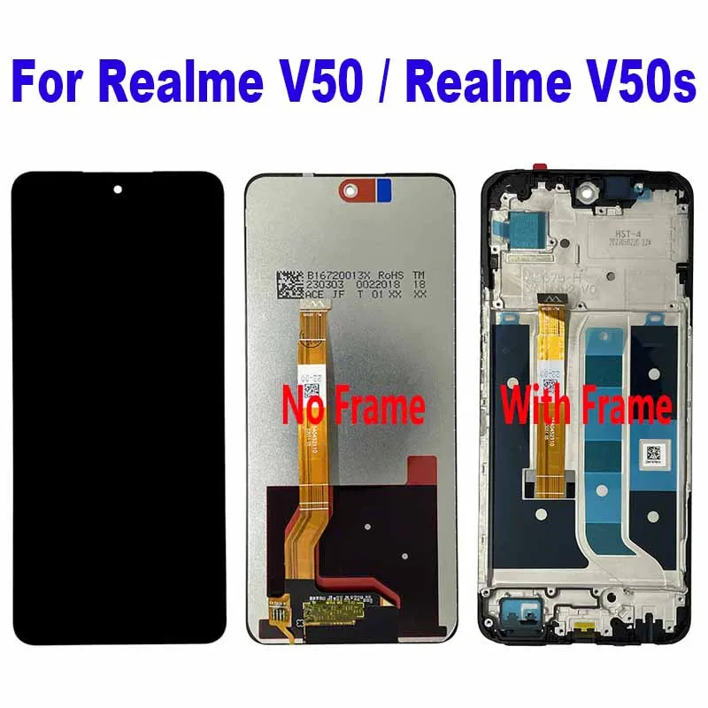 For Realme V50 V50s RMX3781 RMX3783 LCD Display Touch Screen Digitizer Assembly For Realme V50s