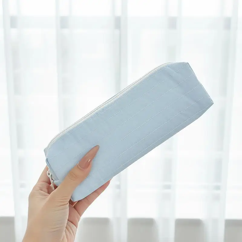 Astuccio Bianco Crema Grande Capacità Organizzatore Multifunzionale per Cancelleria | Astuccio Estetico e Articoli Scolastici per Studenti - immagine 3
