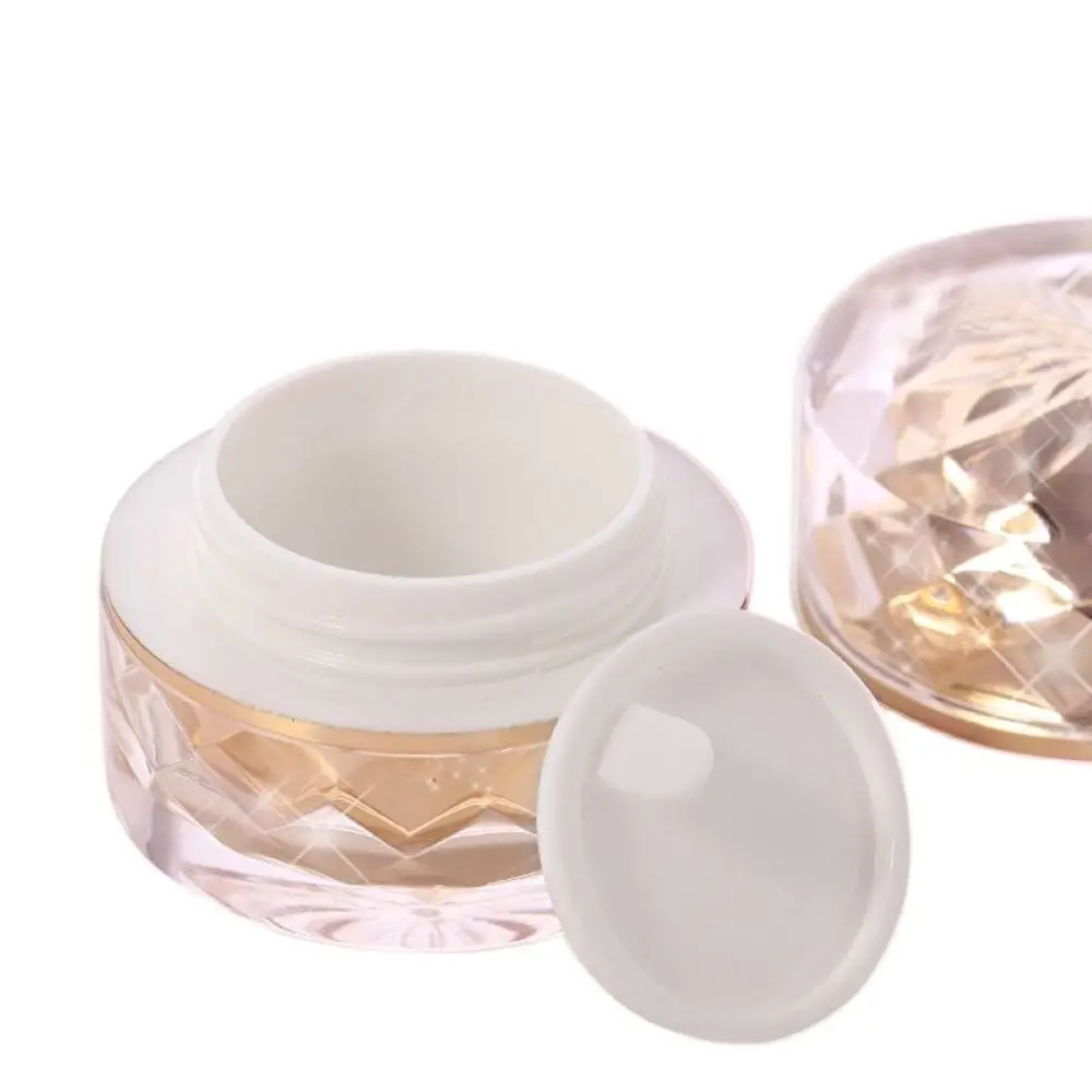 5g Gold Silver Acrylic Cream Jars Diamond Lotion Mask Refillable Bottles,Cosmetics Packaging Container Nail powder
