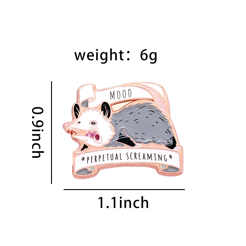 thumbnail image 2 of Screaming Possum Earrings - Fun Trash Animal Opossum Jewelry For Animal Lovers 2 of 12