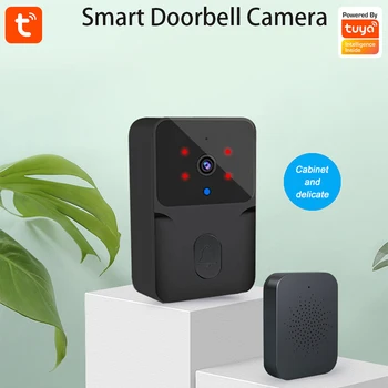 Tuya APP Free Cloud Storage WiFi Doorbell Low Consumption  Visual DoorViewer Door Entry Welcome Chime Peephole Viewer 1
