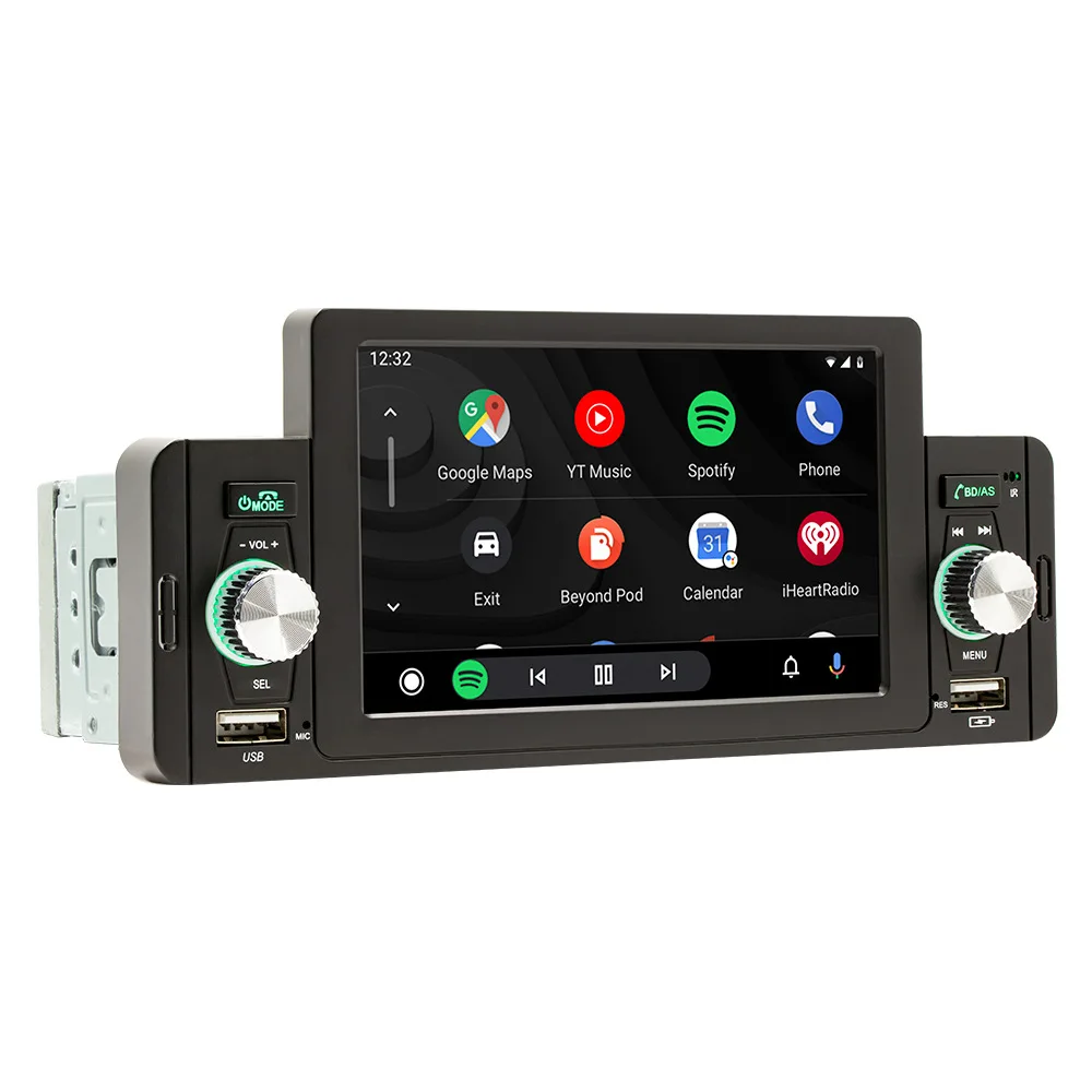 

1 Din 5" Car MP5 Host CarPlay Android Auto Radio Multimedia Player Bluetooth MirrorLink Mobile Phone Internet FM Receiver