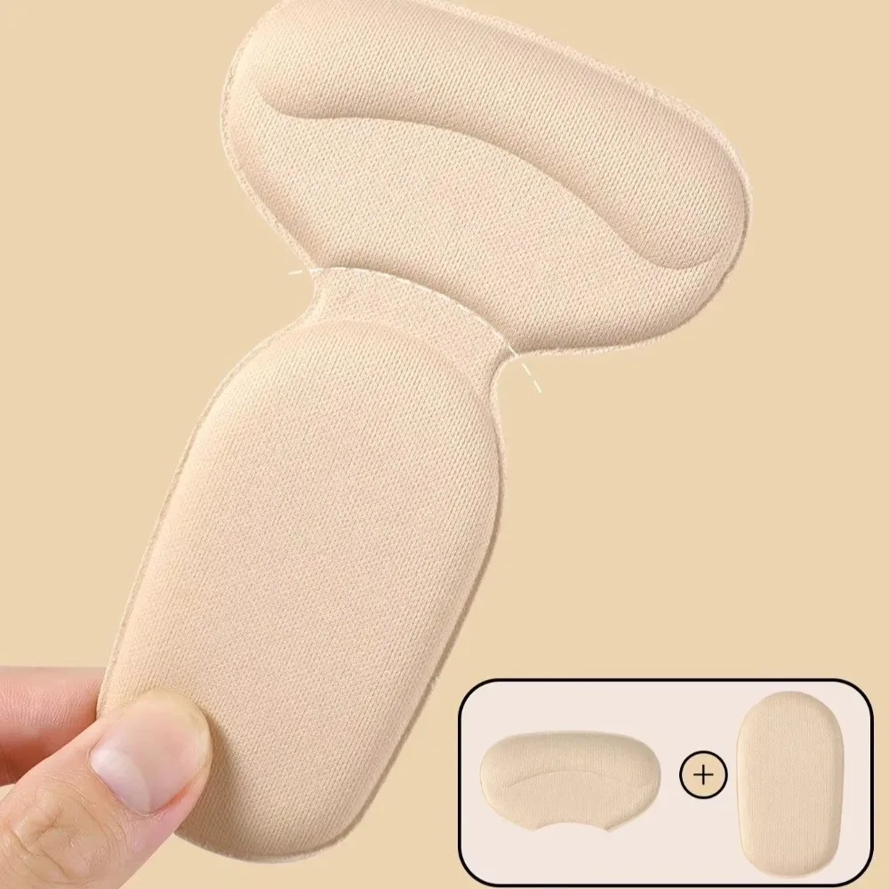 T자형 발뒤꿈치 패드, 큰 신발을 작은 신발로 만들어주는 미끄럼 방지 실리콘 조절 가능 하이힐 인서트 여성용 신발