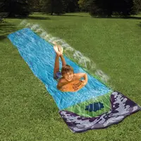 Inflatable Water Slide Racer Pool Kids Summer Park Backyard Play Fun Outdoor Slip Slide Wave Rider Water Amusement Equipments 2