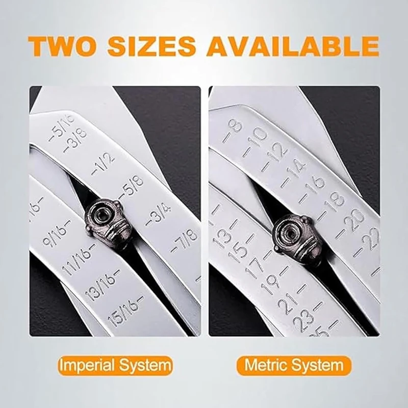 Portable Precise Thread Size Checker Keychain Bolt And Nut Identifier Gauge Size Gauge Precise Bolt Size Finder Keychain