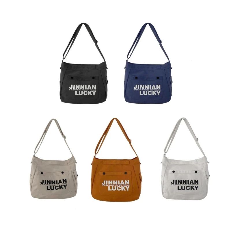 

Student School Bag Large Casual Crossbody Bag Women Letter Printed Shoulder Bag