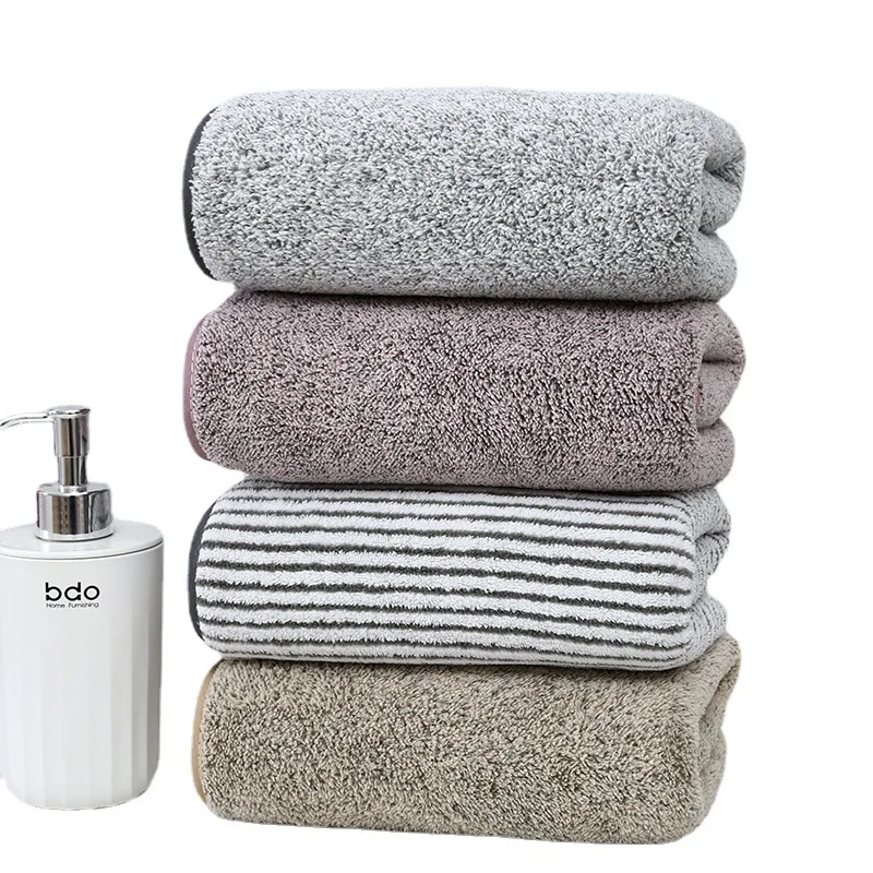 thicken Bamboo Charcoal Coral Velvet Bath Towel For Adult Soft Absorbent Quick-Drying Towel Home Bathroom Microfiber Towel Sets 2
