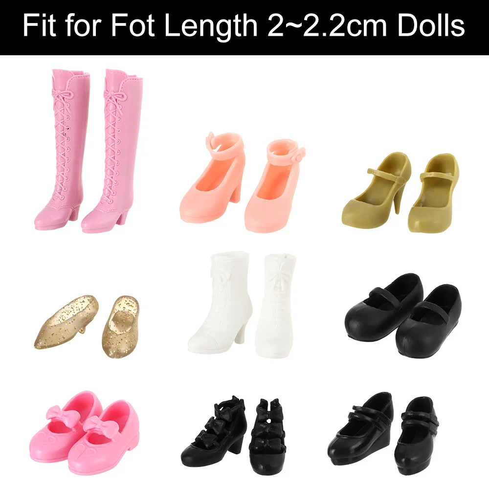 For Foot Length 2cm Fashion Doll Shoes Long Knees Boots High Heels Princess Sandals Casual Puppet Shoes Accessories Toys 6