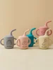 1PCS Customizable Baby Straw Cup With Dual Handles BPA Free Silicone Leak Proof Training Cup For 6M+ Infants Feeding Cup 3