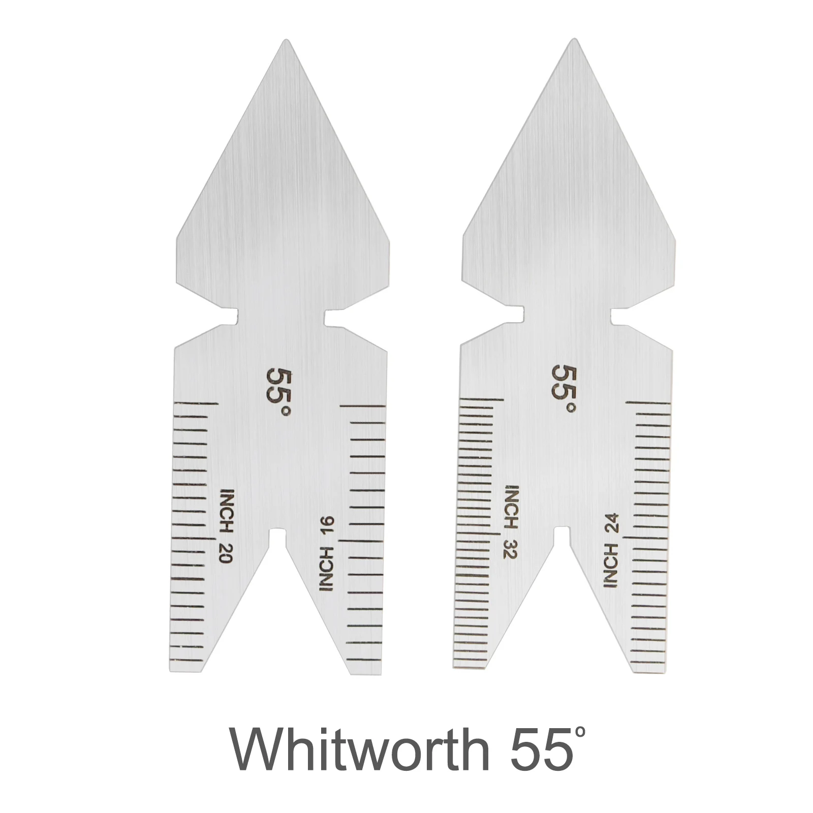 3pcs Fishtail Whitworth/US/미터 각도 각도 템플릿 센터 게이지 나사 스레드 피치 커팅 게이지 측정 도구 세트