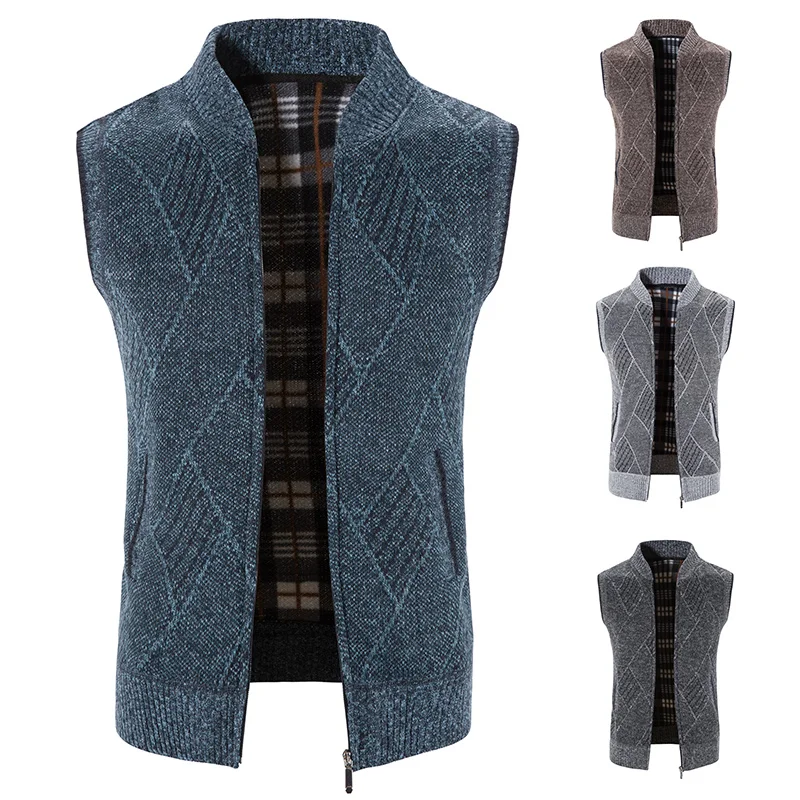 Men Sweater Vests, Mens Knitted Vest, Men's Knitted Sleeveless Jackets