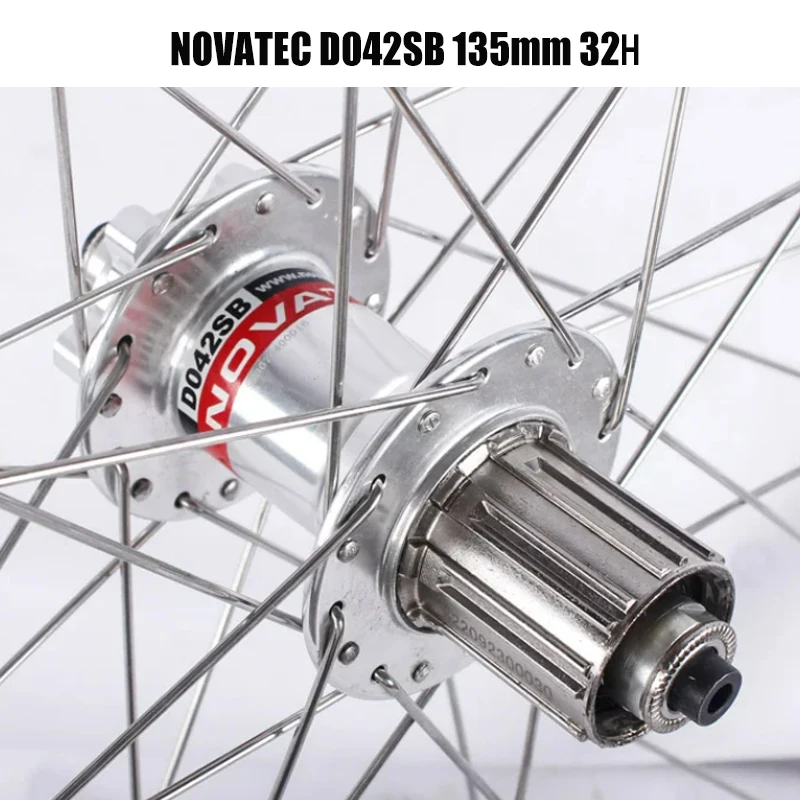 Novatec 700C Road Bike Wheels 26inch Bicycle Hubs MTB D041/D042SB bicycle wheel set aluminum alloy 4bearings 7/11S Wheel