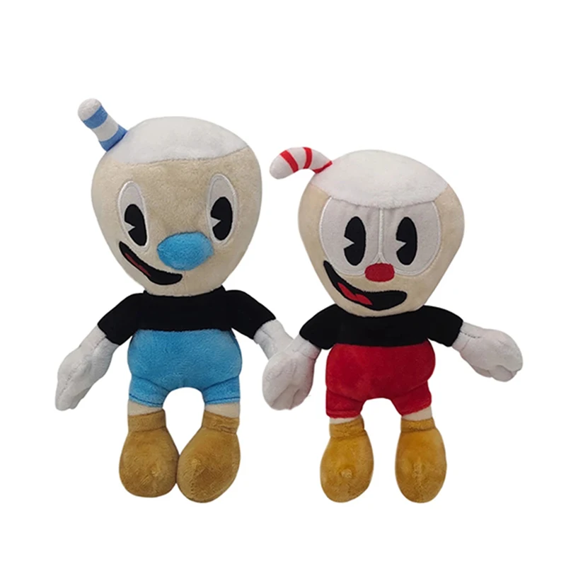 Anime Game Kawaii Mugman Soft Peluche Stuffed Doll Toys Cartoon Character Cuphead Plush For Kid Birthday Gifts