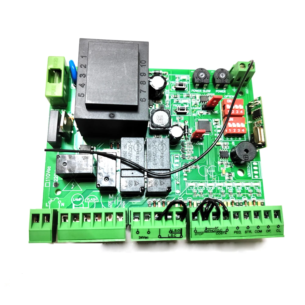 NC 게이트 오프너 차고 문 AC220v 모터 제어 보드 장치 PCB 컨트롤러 회로 기판 전자 교체 카드 소프트 스타트