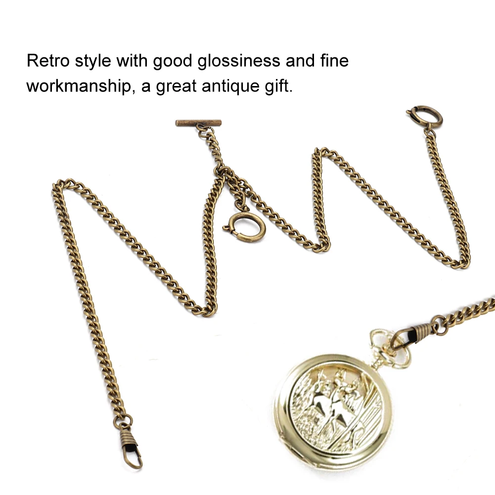 Pocket watch chain 44cm Metal Pocket Watch Chain 44cm Retro Vintage Metal Pocket Watch Chain Link Classic Antique Gift Vintage