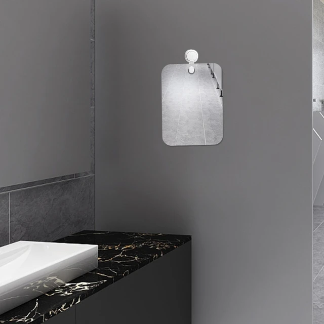 Q1Jb Zuhany Borotválkozási Tükör Férfiak Számára, Hordozható Borotválkozó Fürdőszoba Lapos - Image 3