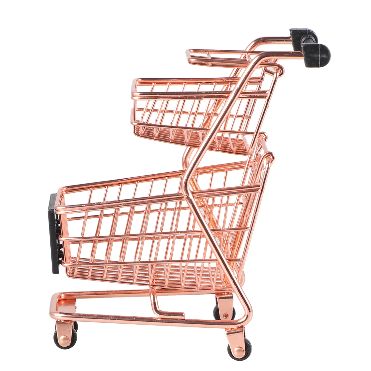 

Shopping Cart Two- tier Supermarket Handcart Shopping Utility Cart Mode Storage Shopping Cart