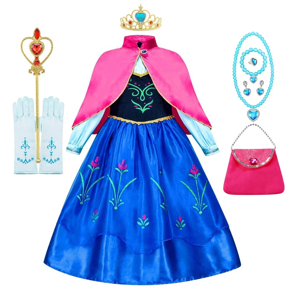 Princess Dress Princess Costume Girl Anna Dress 2 3 4 5 6 8 10 Years