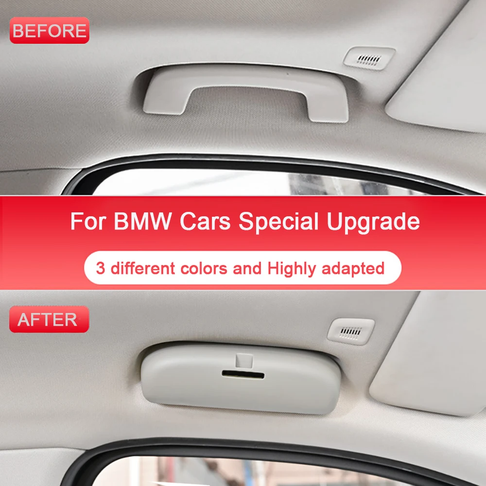 자동차 선글라스 거치대 선글라스 박스 안경 케이스, BMW X1 F48 X3 F25 X5 G05 F10 F11 F20 I3 액세서리, 신제품
