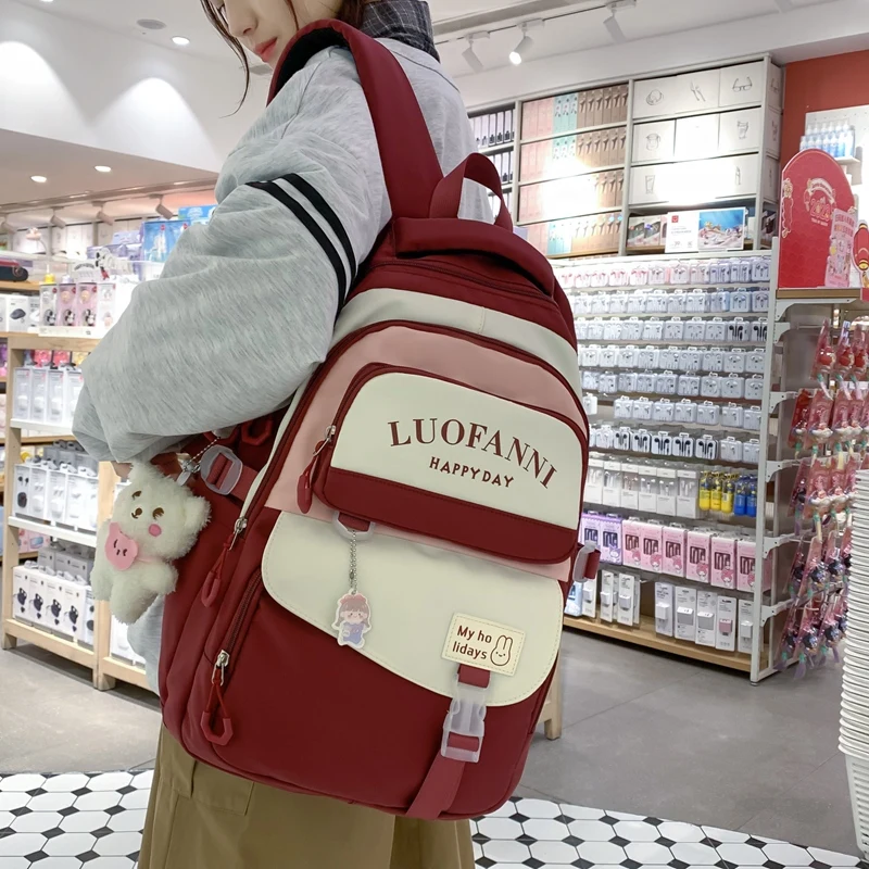 Kawaii Large Capacity Waterproof Harajuku College Backpack