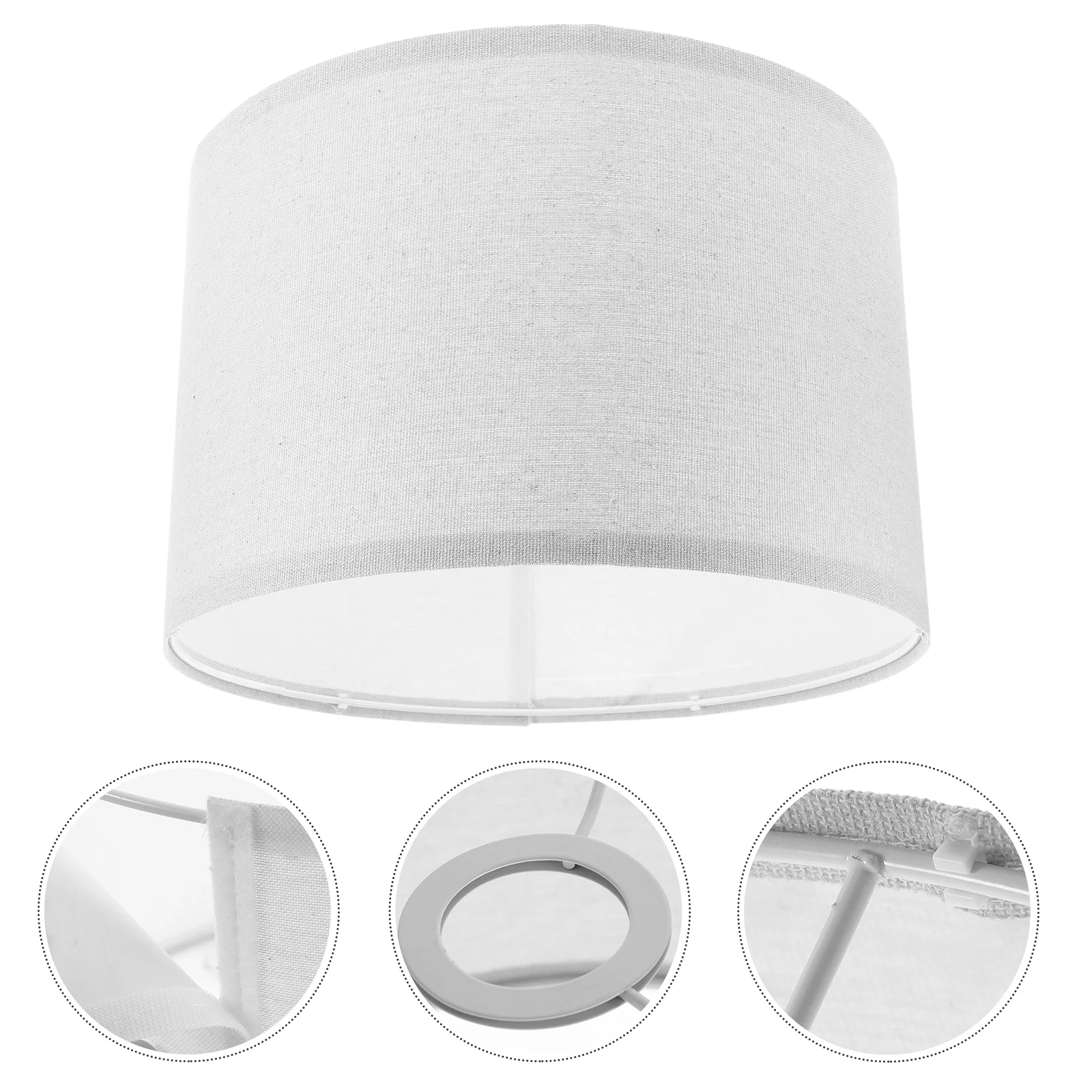 

Cloth Drum Lamp Shade Replacement Decorative Lamp Cover Standing Corner Chandelier E27 Clip On Bulb Pendant Light Guard Lamp