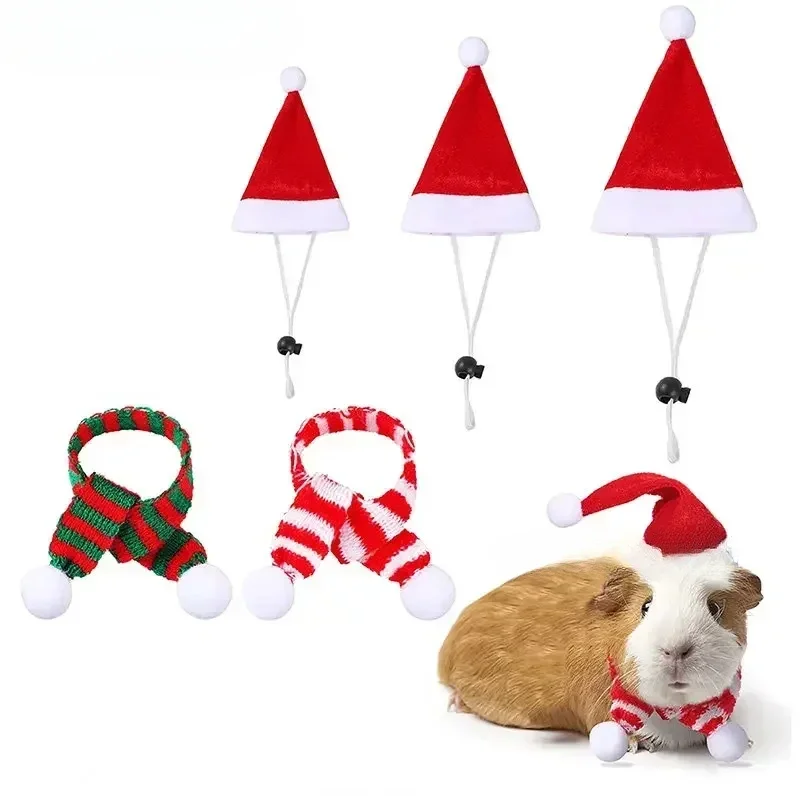 Hamster Christmas Costume Guinea Pig Mini Pet Supplies Hats Scarves Headwear Dragon Cat Rabbit Accessories Pet Clothing small animal clothes pet headgear hamster supplies