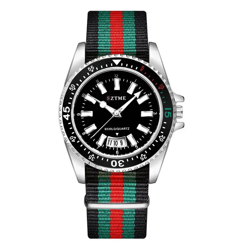 New fashionable men's nylon strap calendar watch, luxurious and simple business men's and women's night light quartz watch - Image 11