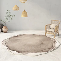 Ink Round Living Room Decoration Carpet Home Bedroom Bedside Large Area Non-slip Rug Abstract Study Cloakroom Fluffy Soft Rugs 1