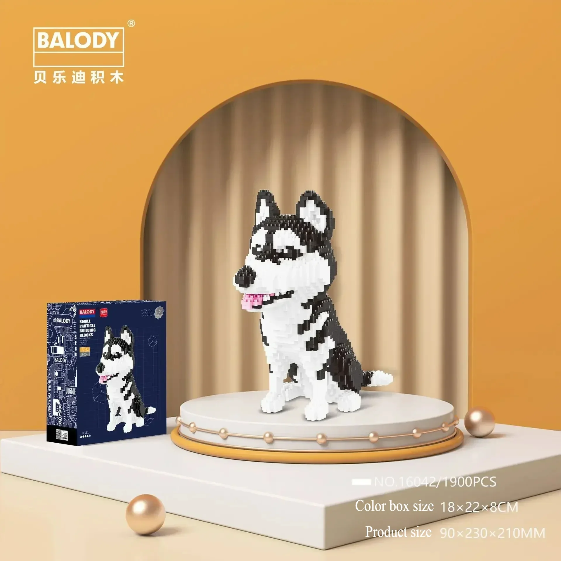 Pet Building Blocks Doberman Shiba Inu Poodle Dog Mini Bricks Cat Figure Husky Schnauzer Model Toys For Kids Gift