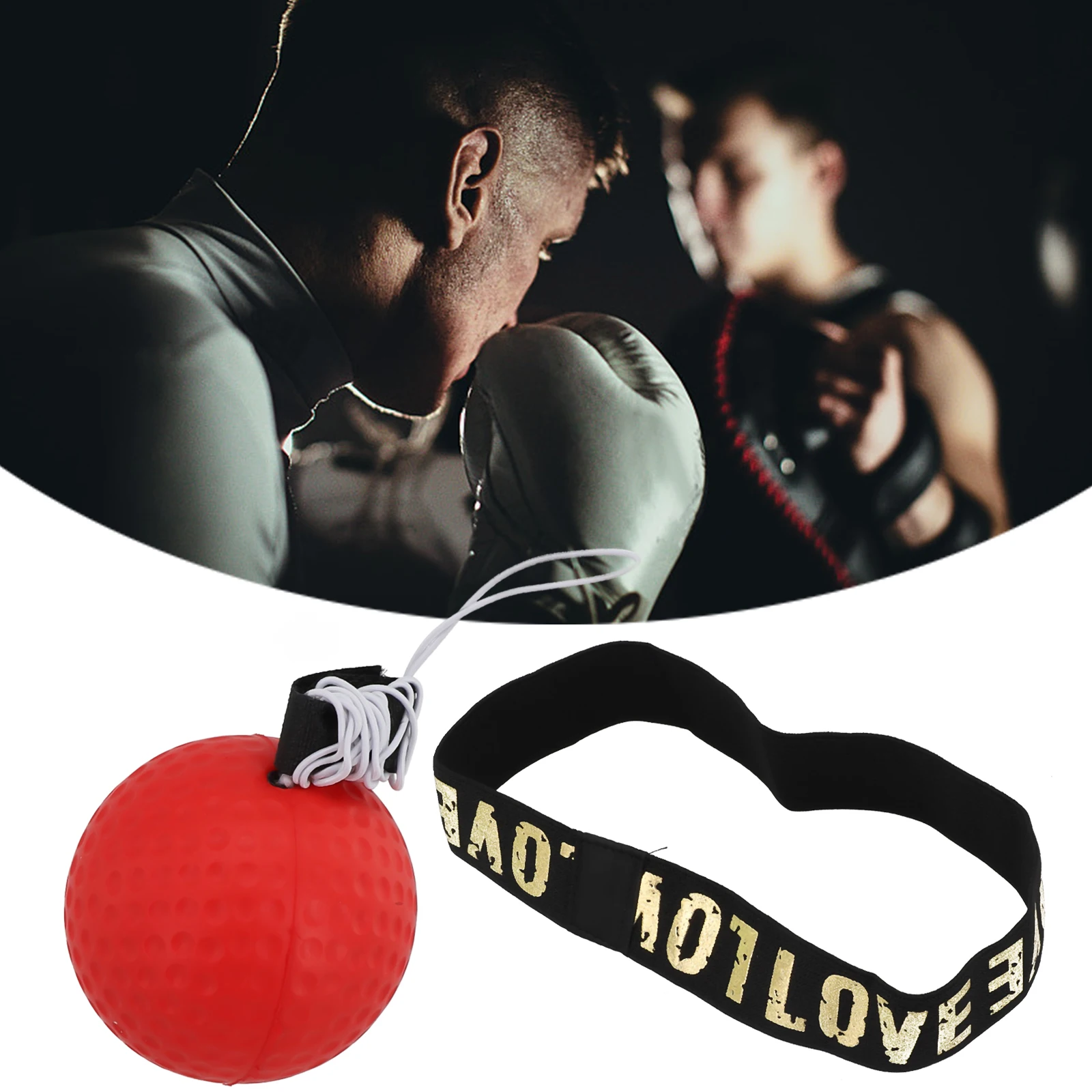 Muay Thai Boxing Speed Ball With Head Band For Sanda Boxing Fighting Speed Reaction Time Training Boxing Reflex Trainer