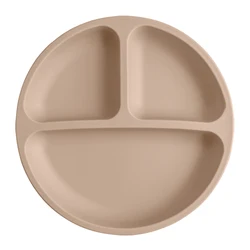 Silicone Suction Baby Dining Plate - BPA - Free Toddler Training Tableware (59 - taupe)