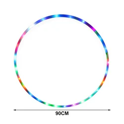 Multicolor LED Fitness Hoop for Women & Kids - Yoga & Workout Equipment (90cm - 35.4in)
