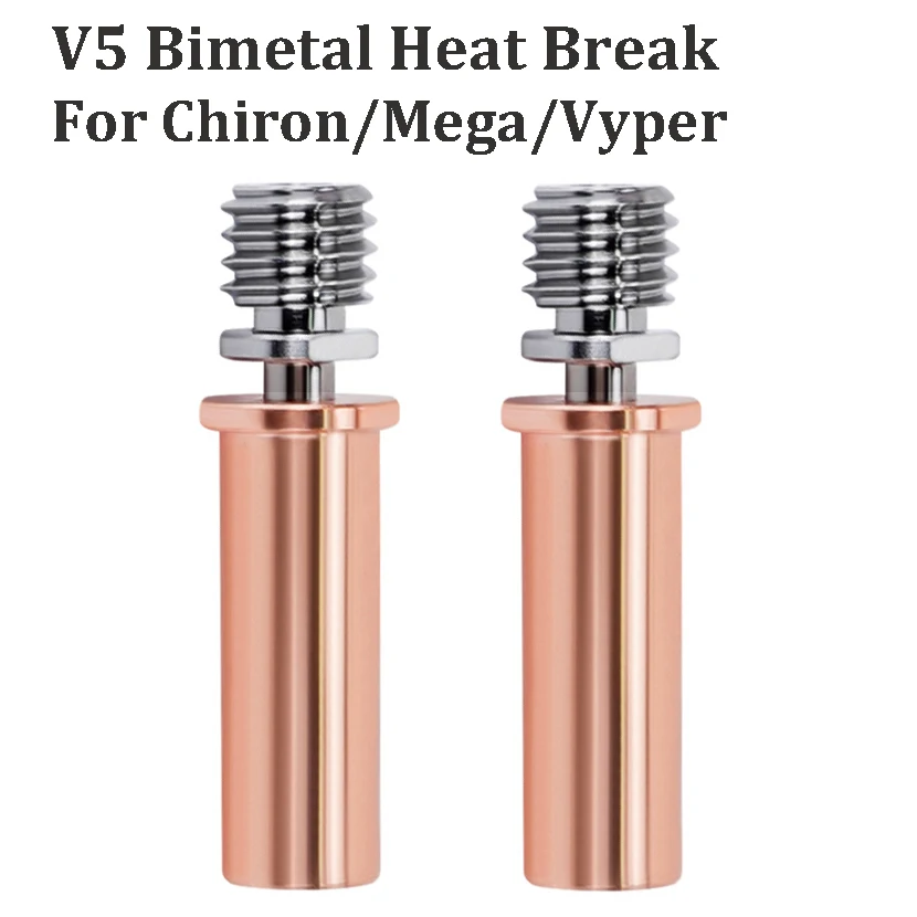 Top Quality V5 Bimetal Throat Titanium Alloy Copper Throats V5 Bi-Metal Heatbreak For ANYCUBIC Mega Vyper Chiron Hotend Extruder