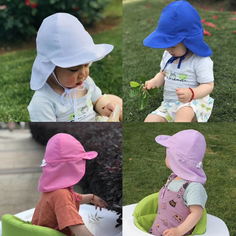 Baby Hat Kids Bucket Hat Kids Sun Hat Children's Fisherman Hat Outdoor Boys Girls Shawl Sunshade Printing Sun