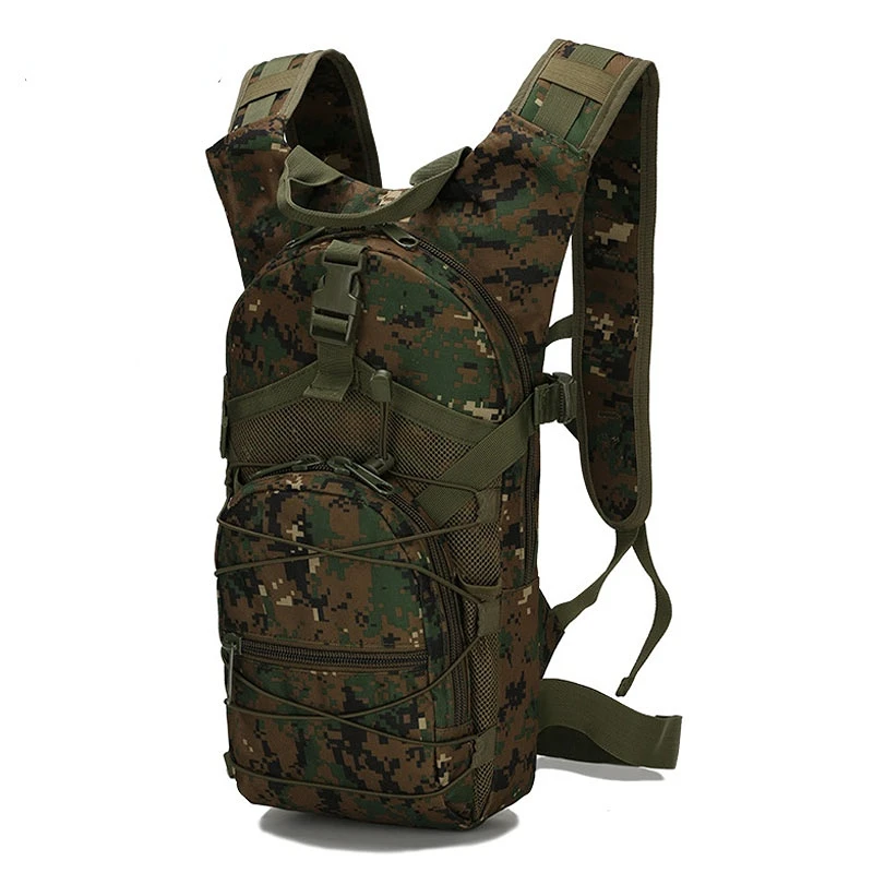 Molle 전술 백팩, 군사 하이킹 자전거 백팩, 야외 스포츠 사이클링 등산 캠핑 가방, 육군 XA568, 15L, 800D 옥스포드
