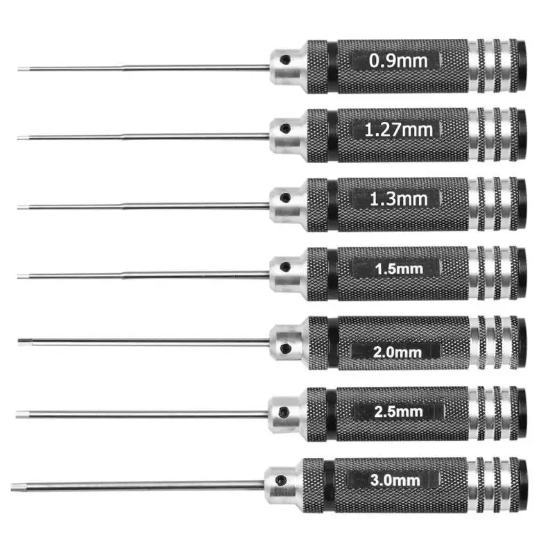 육각 스크루드라이버 육각 헤드 알렌 렌치 도구 키트, 0.9mm, 1.27mm, 1.3mm, 1.5mm, 2.0mm, 2.5mm, 3.0mm, 4mm, 1 개