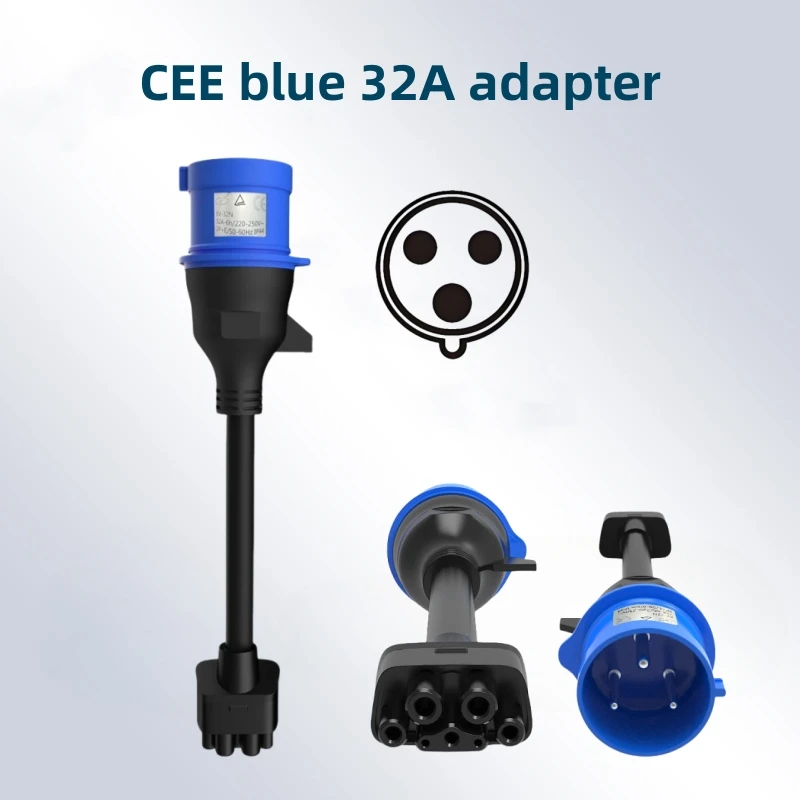 Aiskooc Adaptateur 5-Pin CEE 32A Vers Tesla - Câble Extension Chargeur EV Gen 2 Pour Model S 3 X Y