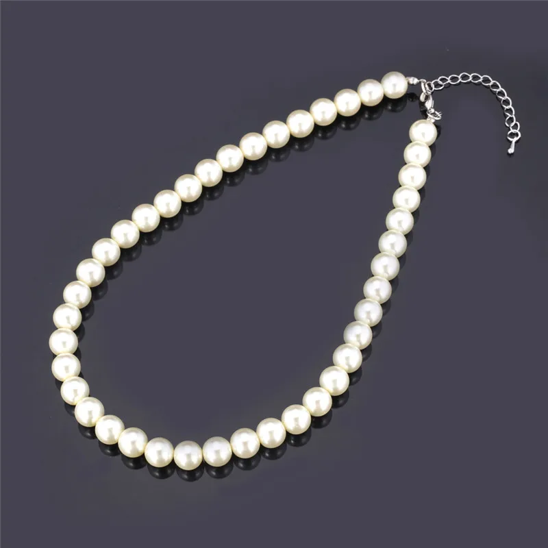 ChainsPro Simulated Pearl Choker Necklace Women Wedding/Bridal Gift Pearl Bead Statement Necklace Women Jewelry N036