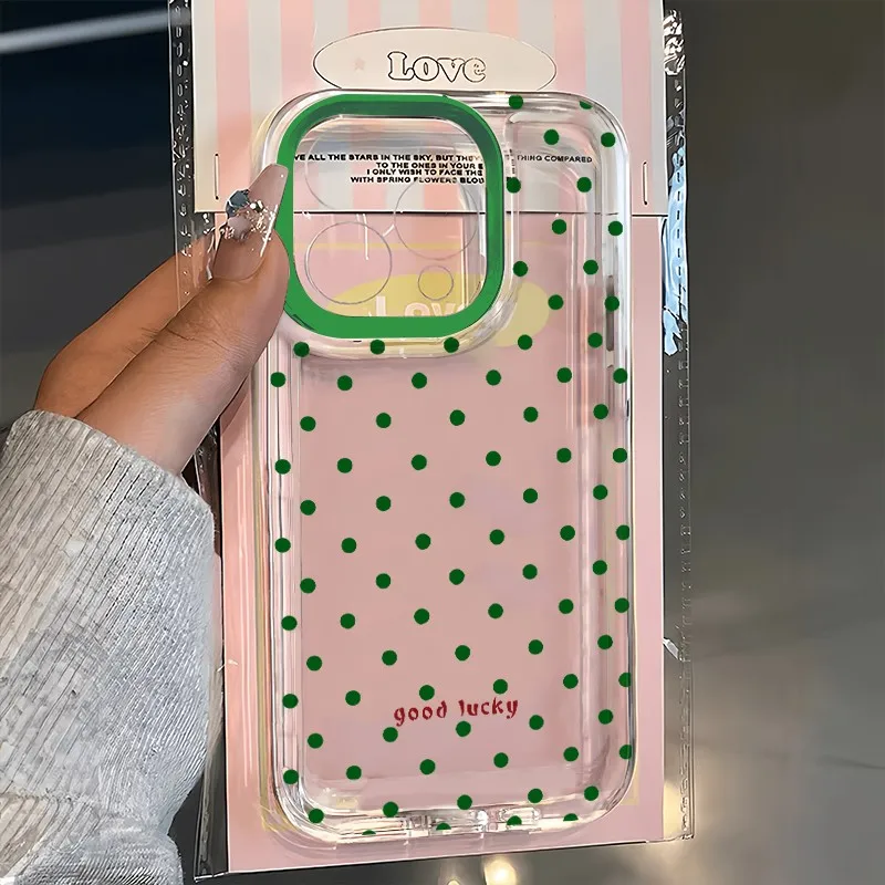 Elegant Green Wave Design Phone Case with Clear Back Cover
