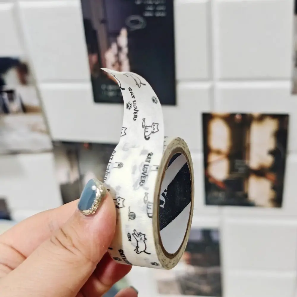 고양이 무늬 비즈 포지셔닝 테이프 고온 내열 고정 가장자리 바인딩 테이프 손으로 찢을 수 있는 무자국 베이킹 천 테이프