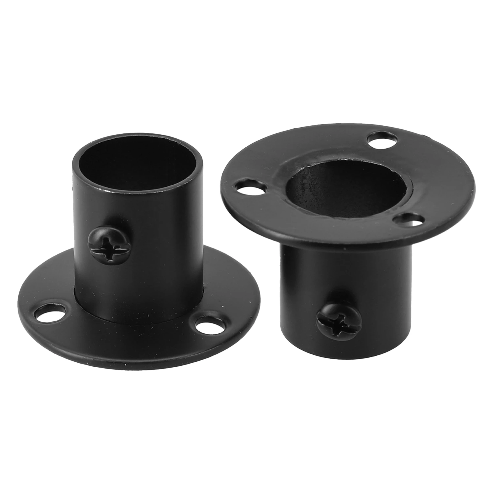 Tube Support Closet Bar Stands Wardrobe Hanging Rail Rod Pole Socket End Support Bracket 2Pcs 19-32mm