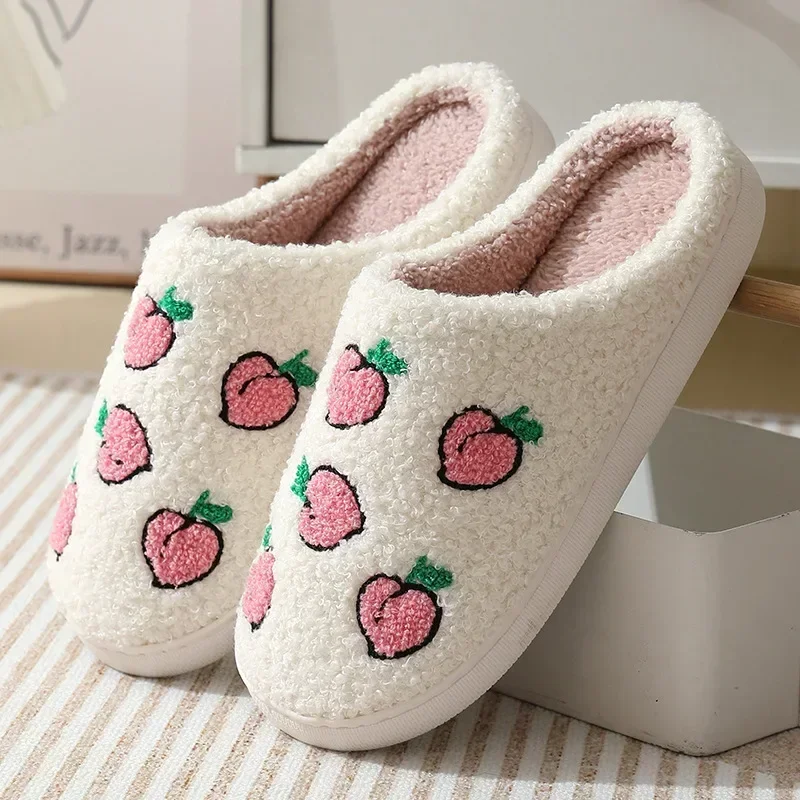 Ghost Face Blue Evil Eye Fuzzy Slippers - Plush Winter Warm Indoor Non-Slip Shoes