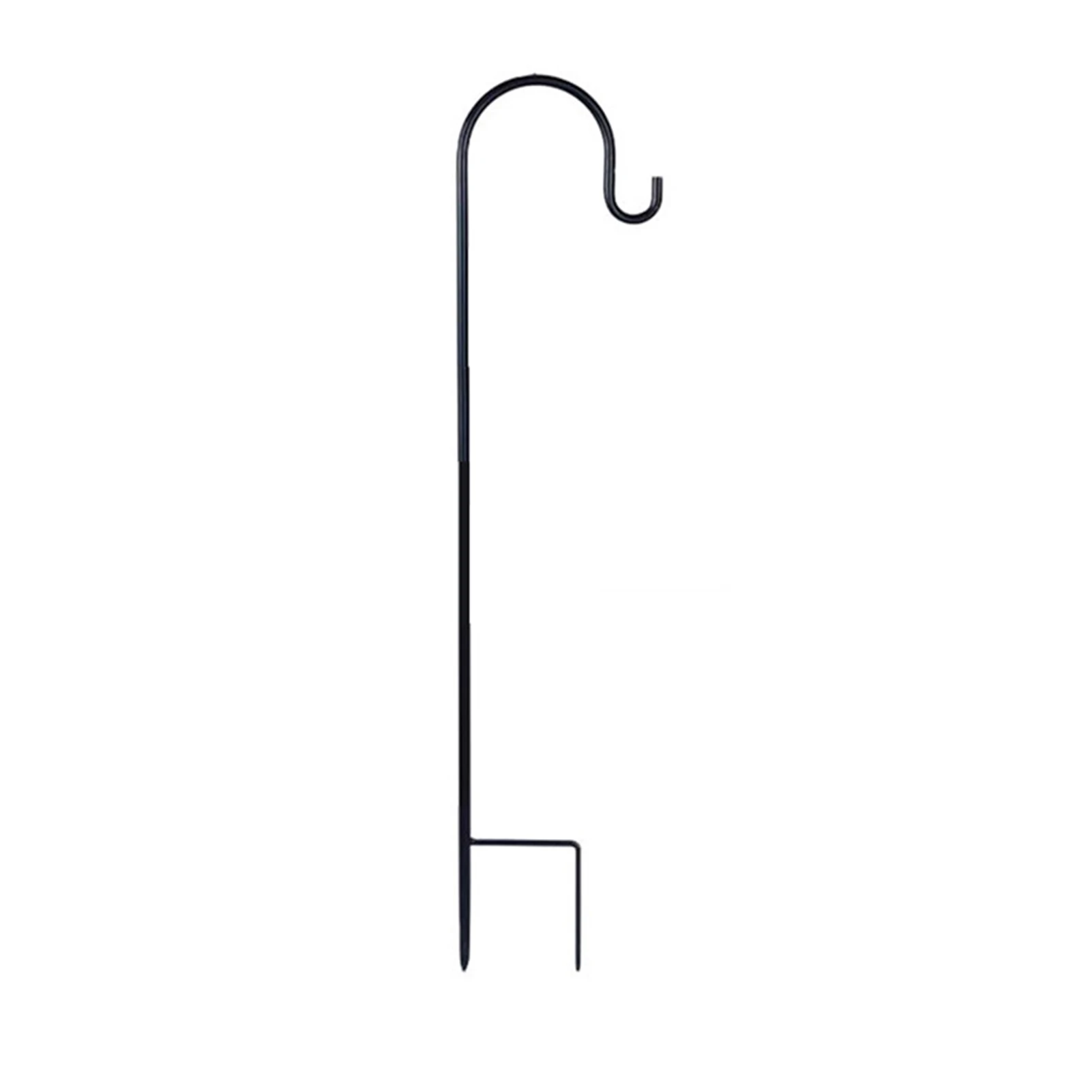 Garden Outdoor Single Hook Base Multifunction Solar Light Lanterns Adjustable Shepherds Hook Metal Hanger