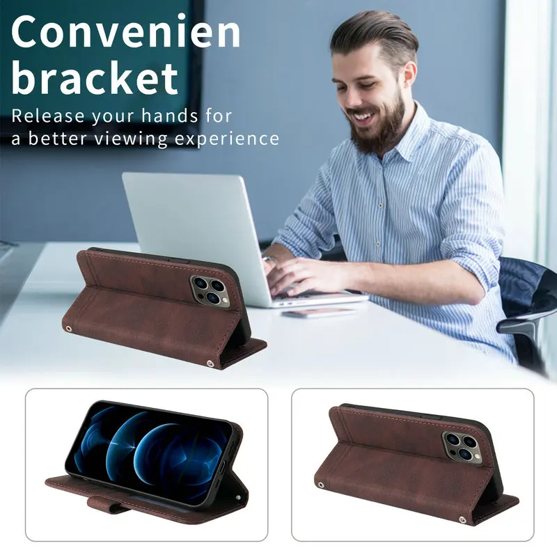 Custodia Portafoglio Magnetica Per Xiaomi Mi 13 - Flip In Pelle, Con Porta Carte, Supporto Da Tavolo, Colore Blu