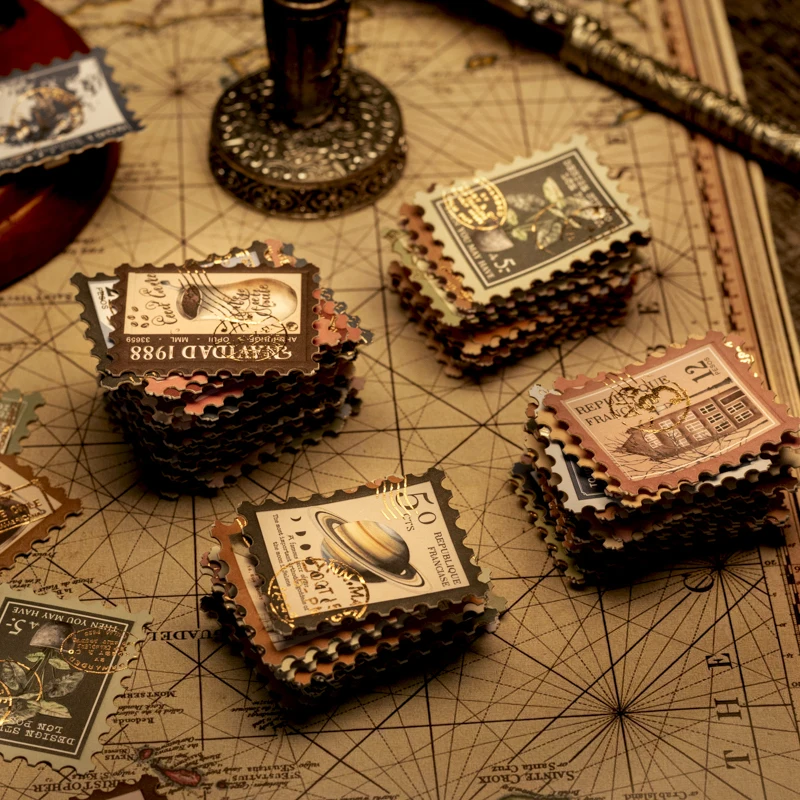 20pcs Vintage Hot stamping stamps Material paper Scrapbook Materials DIY Photo Album Collage Journal Creative Art paper scrapbook paper scrapbooking material scrapbook materials diy craft materials scrapbooking paper